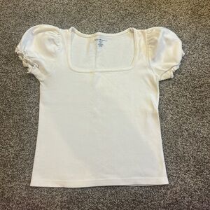 Brandy Melville Cream Cotton Top